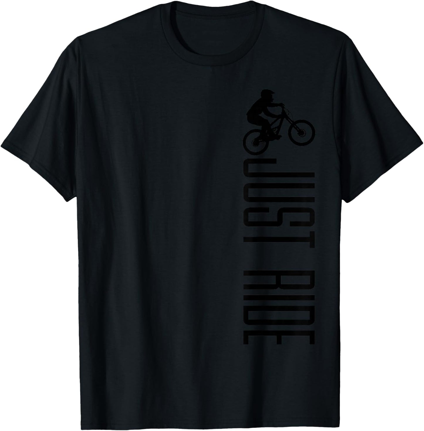 Mountain Bike Just Ride MTB Biking Mountain Biker Gift T-Shirt - T-Shirt | Black