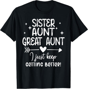 Funny Gifts for Aunt from Grandkids Sister Aunt Great Aunt T-Shirt - T-Shirt | Black
