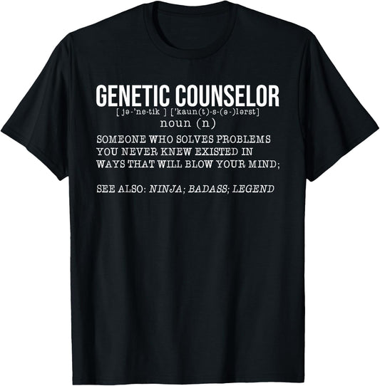 Genetic Counselor Definition Gender Identity Gift T-Shirt - T-Shirt | Black
