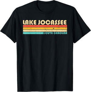 LAKE JOCASSEE SOUTH CAROLINA Funny Fishing Camping Summer T-Shirt - T-Shirt | Black