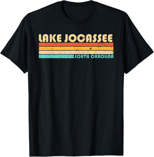 LAKE JOCASSEE SOUTH CAROLINA Funny Fishing Camping Summer T-Shirt - T-Shirt | Black