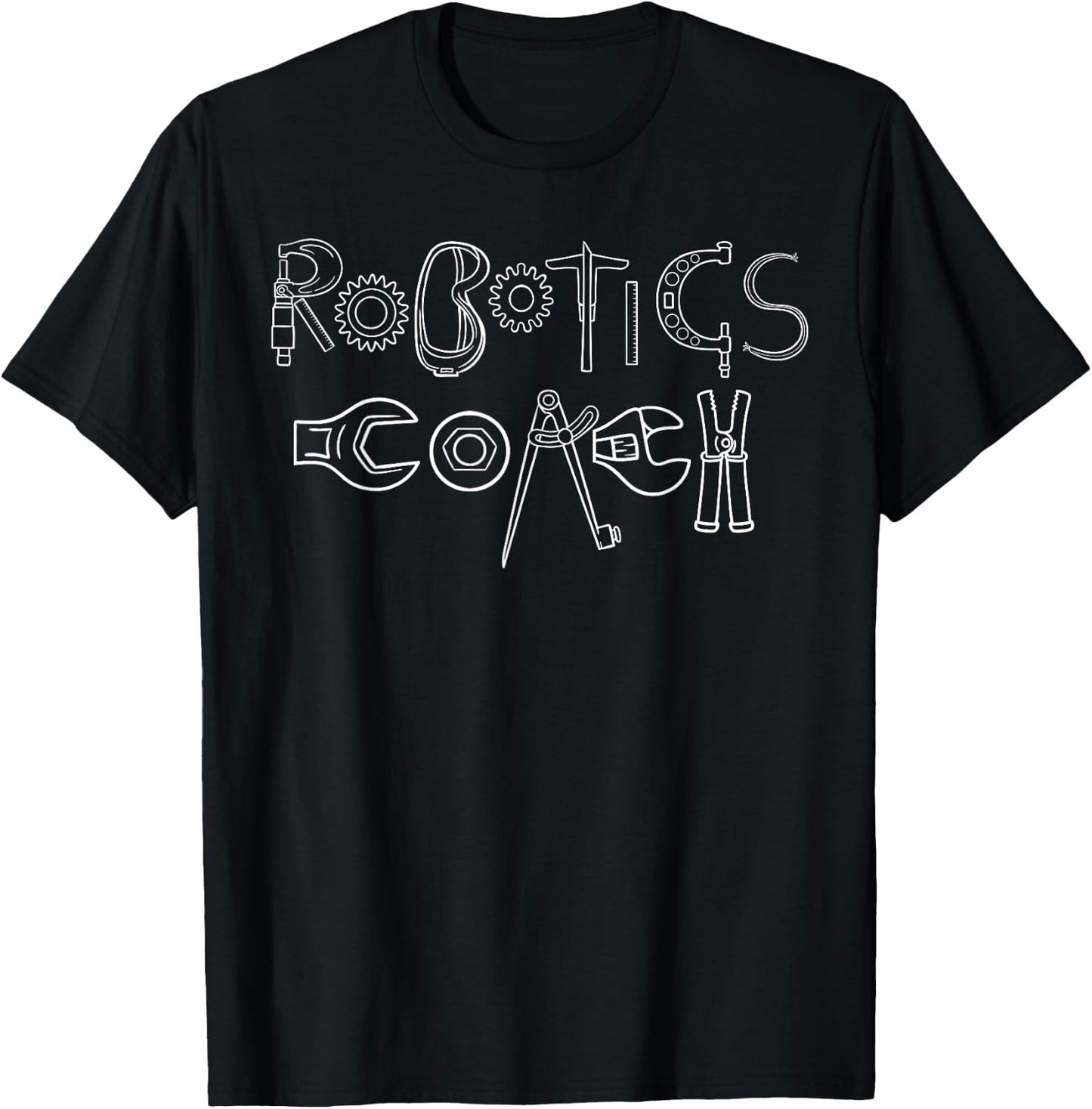 Robotics Coach Engineer Robot Science Roboticist Engineering T-Shirt - T-Shirt | Black
