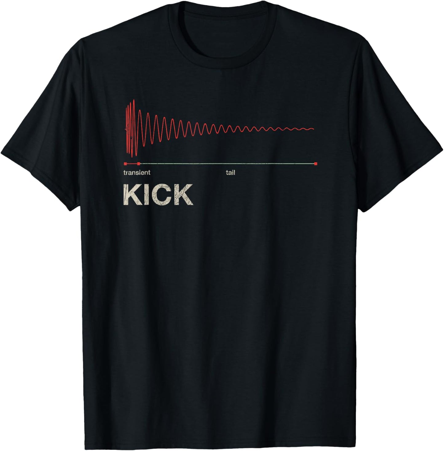 Kick Snare DAW Producer Studio Audio Wave Gear VST Synth T-Shirt - T-Shirt | Black