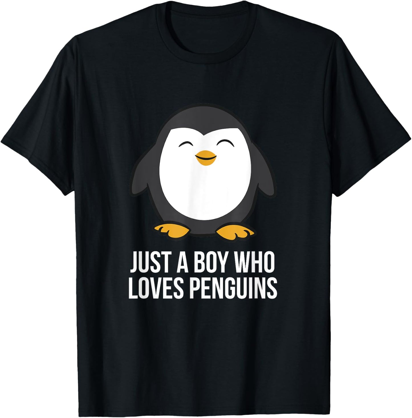 Just A Boy Who Loves Penguins T-Shirt - T-Shirt | Black