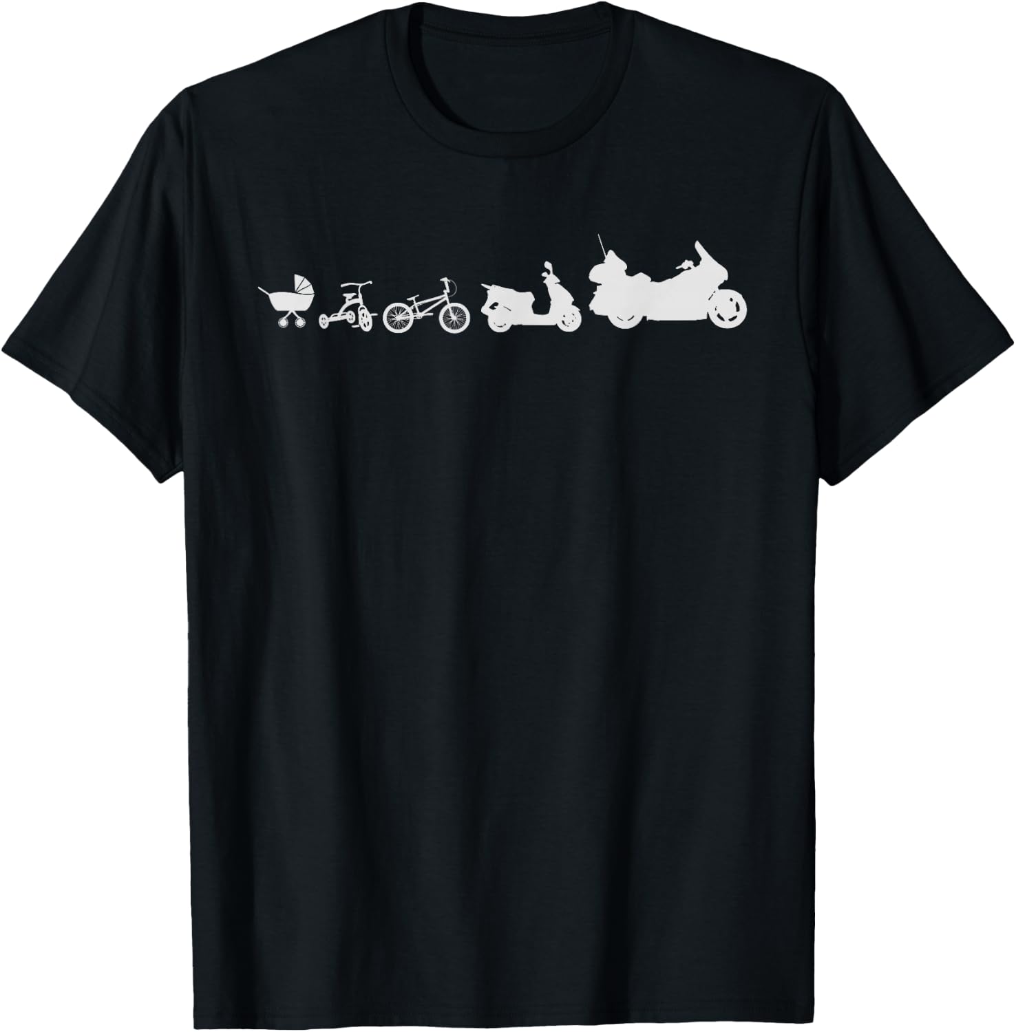 Evolution Goldwing Motorcycle Gift motorcyclist biker T-Shirt - T-Shirt | Black