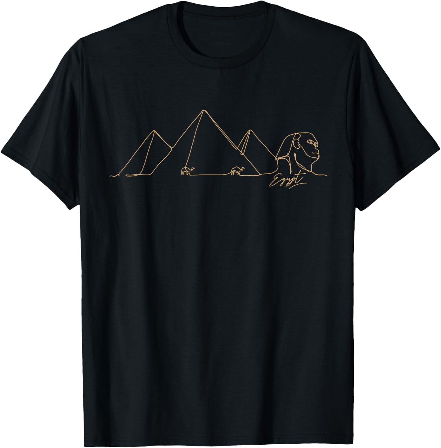 Large pyramids and sphinx of Egypt - elegant design T-Shirt - T-Shirt | Black