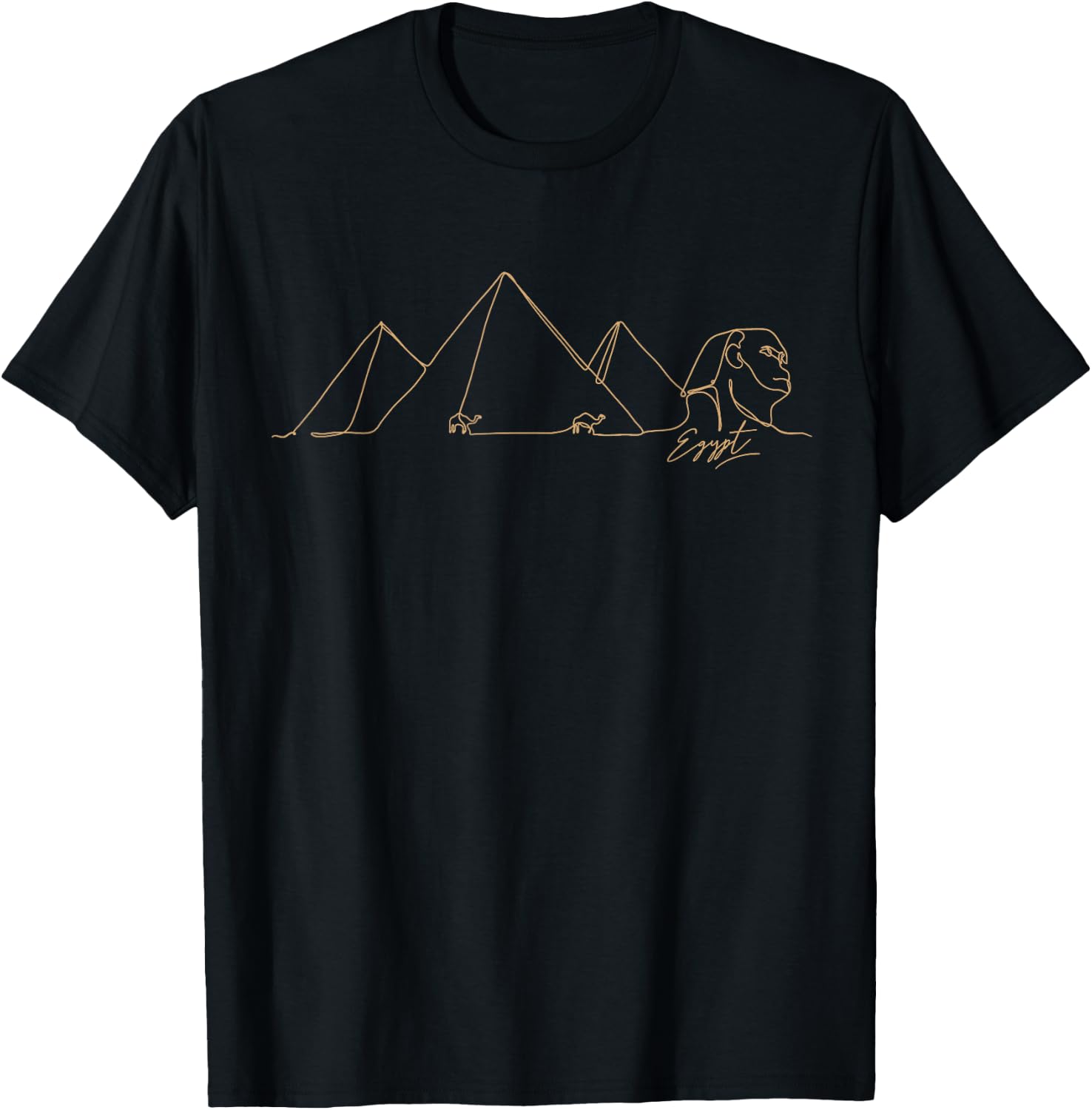 Large pyramids and sphinx of Egypt - elegant design T-Shirt - T-Shirt | Black