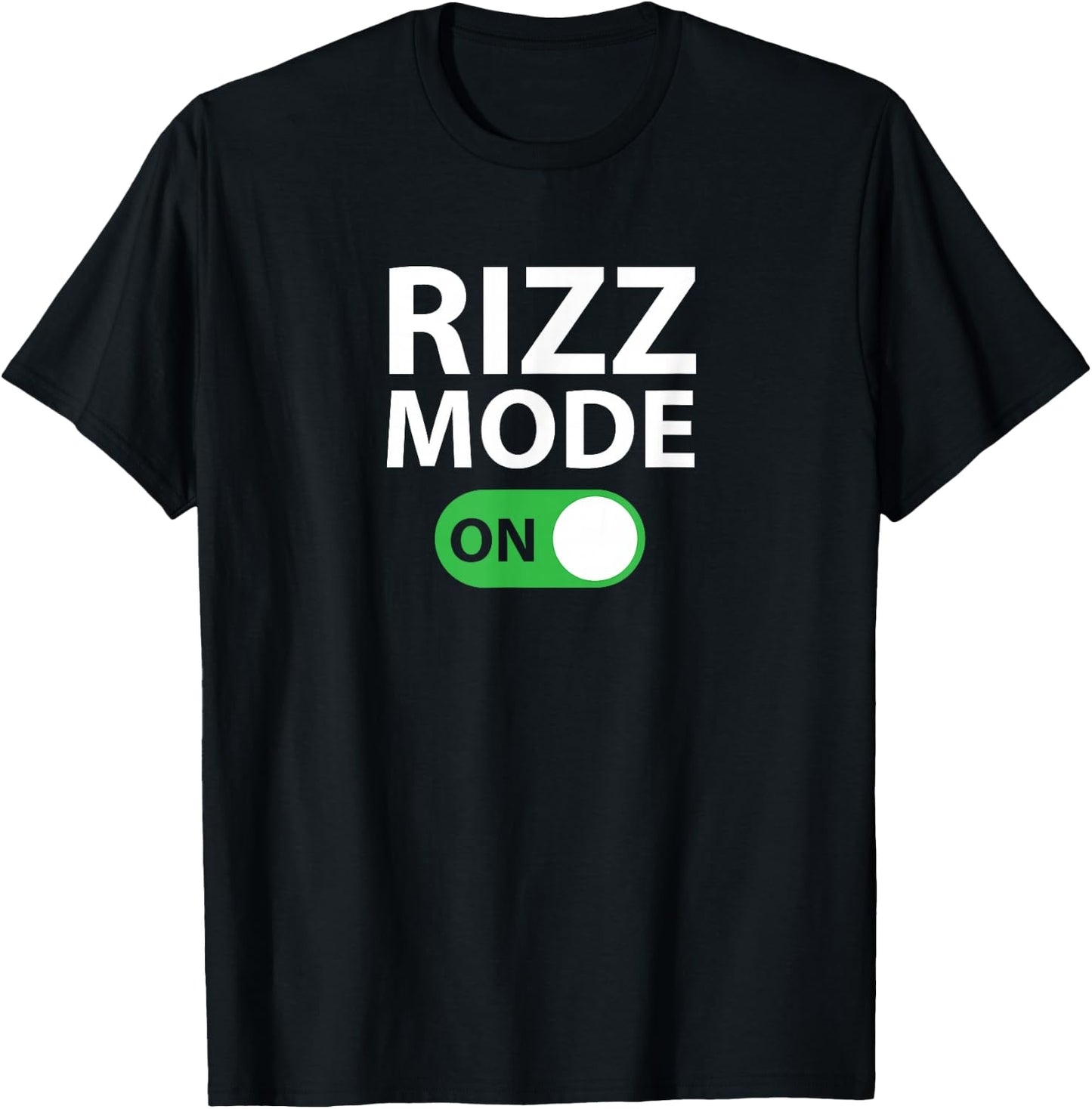 Funny Trending Meme Slang Rizz Mode On T-Shirt - T-Shirt | Black