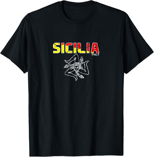 Sicilia Sicilian Sicily Italy Italian T-Shirt - T-Shirt | Black