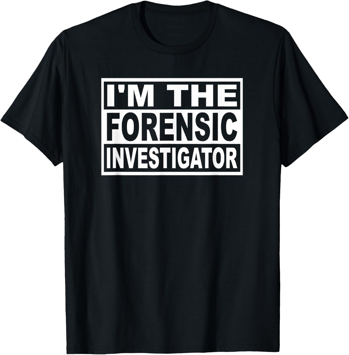 Forensic Investigator Square Graphic T-Shirt - T-Shirt | Black