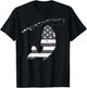 American Flag Fish Silhouette Vintage Fishing Patriotic Gift Women Kids Men T-Shirt - T-Shirt | Black