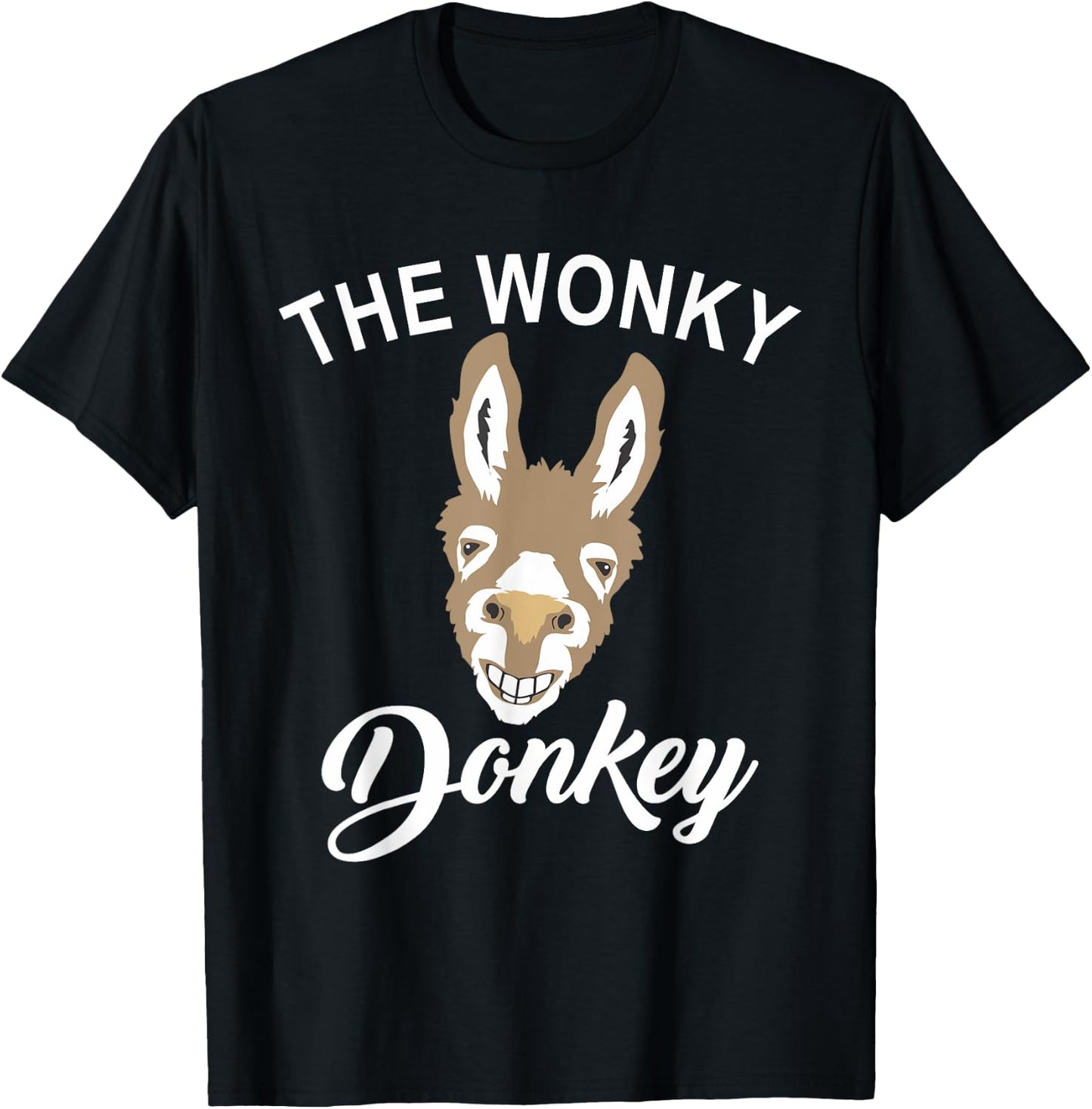 The Wonky Donkey Funny Donkey Lover Farm Animal T-Shirt - T-Shirt | Black