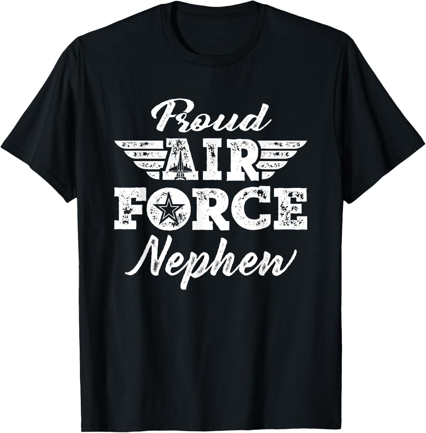 Proud US Air Force Nephew - Pride Military Family Gifts T-Shirt - T-Shirt | Black
