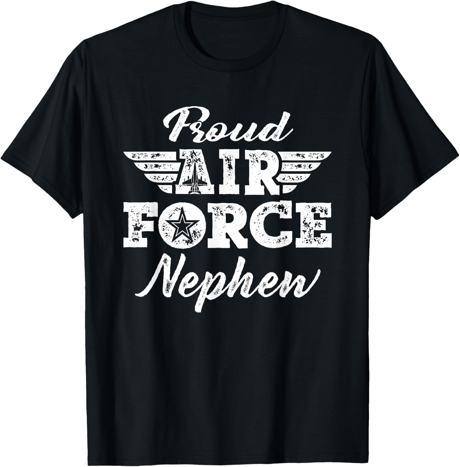 Proud US Air Force Nephew - Pride Military Family Gifts T-Shirt - T-Shirt | Black