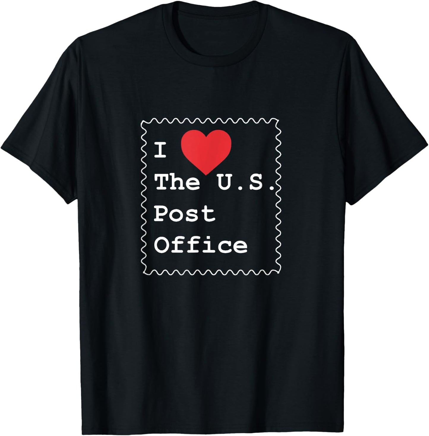 I Heart the US Post Office Love Support Mail-in Voting T-Shirt - T-Shirt | Black