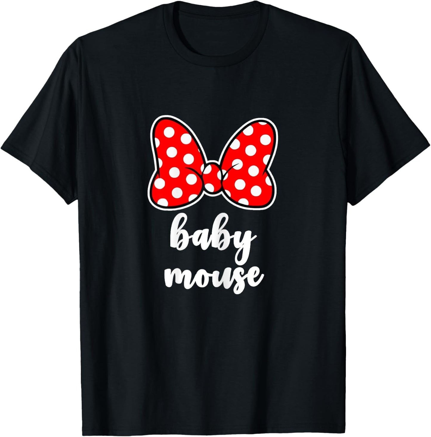 Kids Baby Mouse Bow Family Vacation - Youth, Toddler T-Shirt - T-Shirt | Black