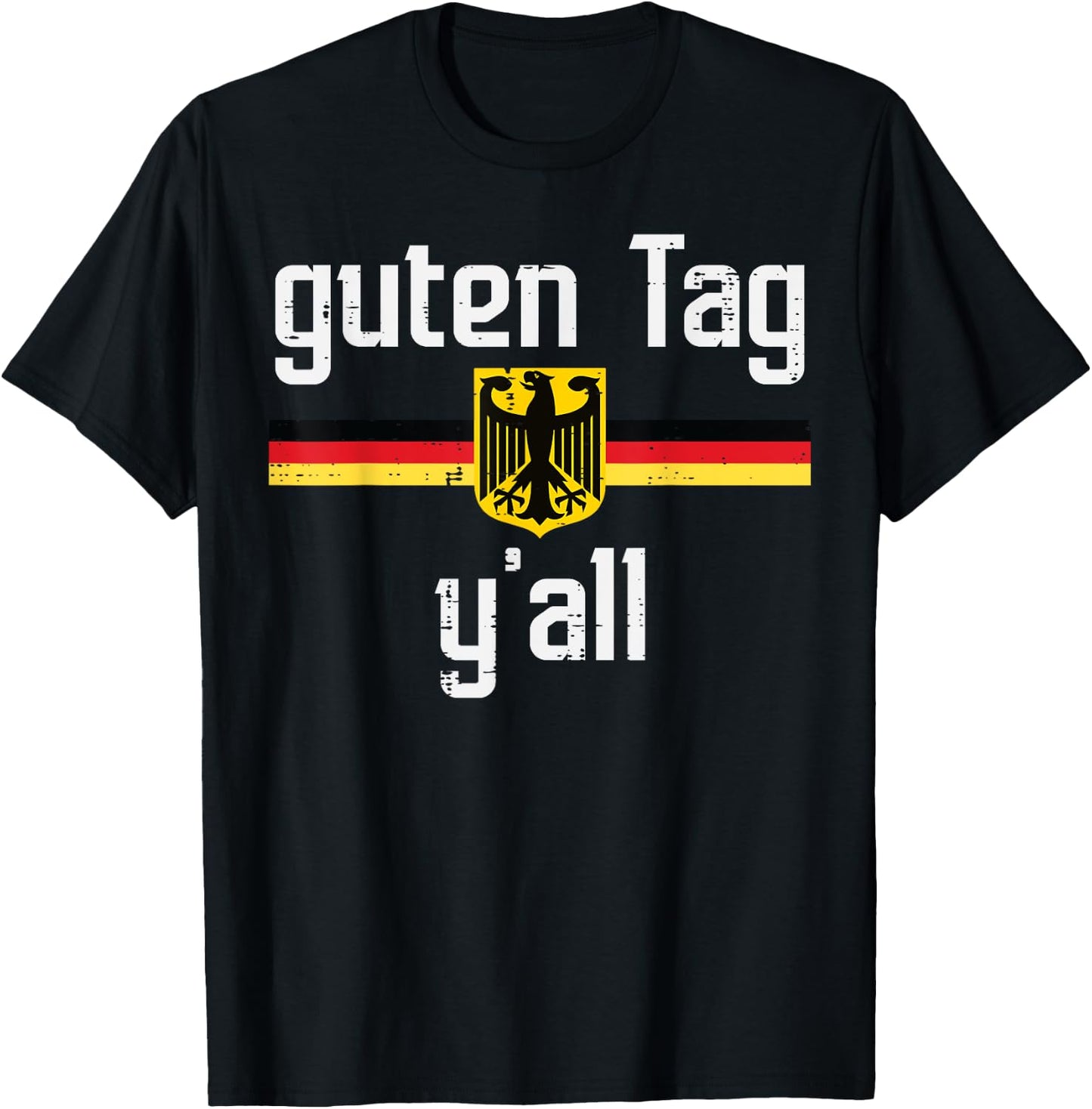 Guten Tag Yall German Flag Eagle Oktoberfest Men Women Kids T-Shirt - T-Shirt | Black