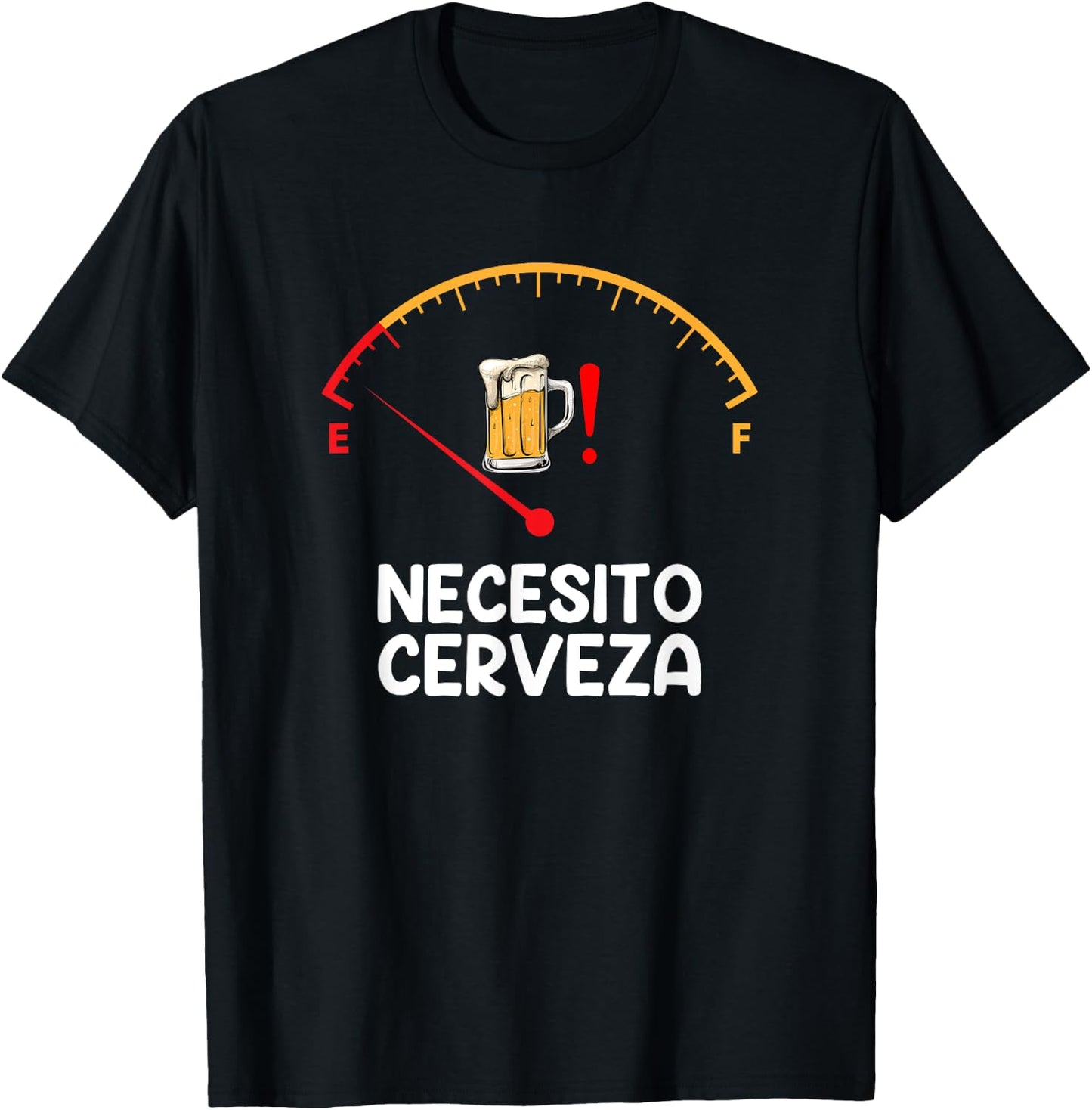 Necesito Cerveza, Funny Spanish quote i need beer T-Shirt - T-Shirt | Black