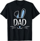 Dad Bunny Rabbit Face Family Group Easter Father's Day T-Shirt - T-Shirt | Black