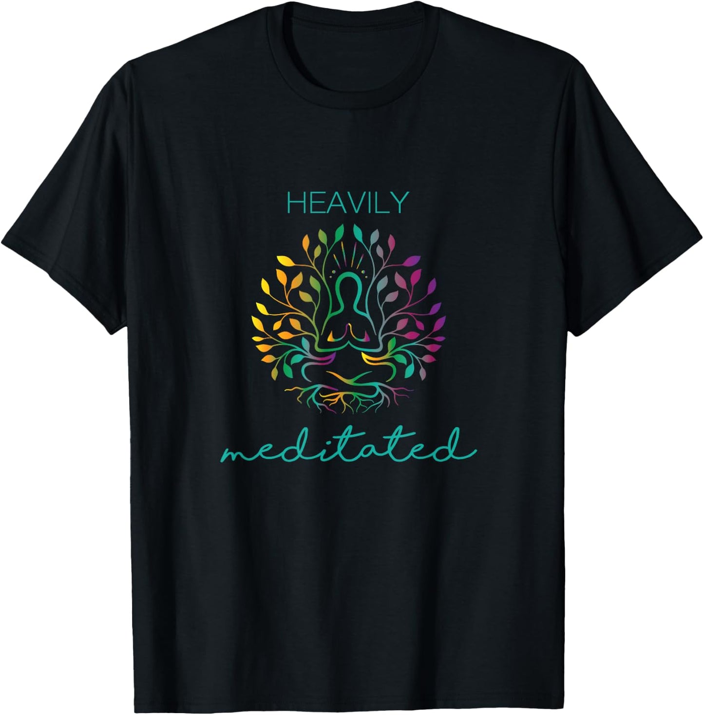 Heavily Meditated Yoga Meditation T-Shirt - T-Shirt | Black