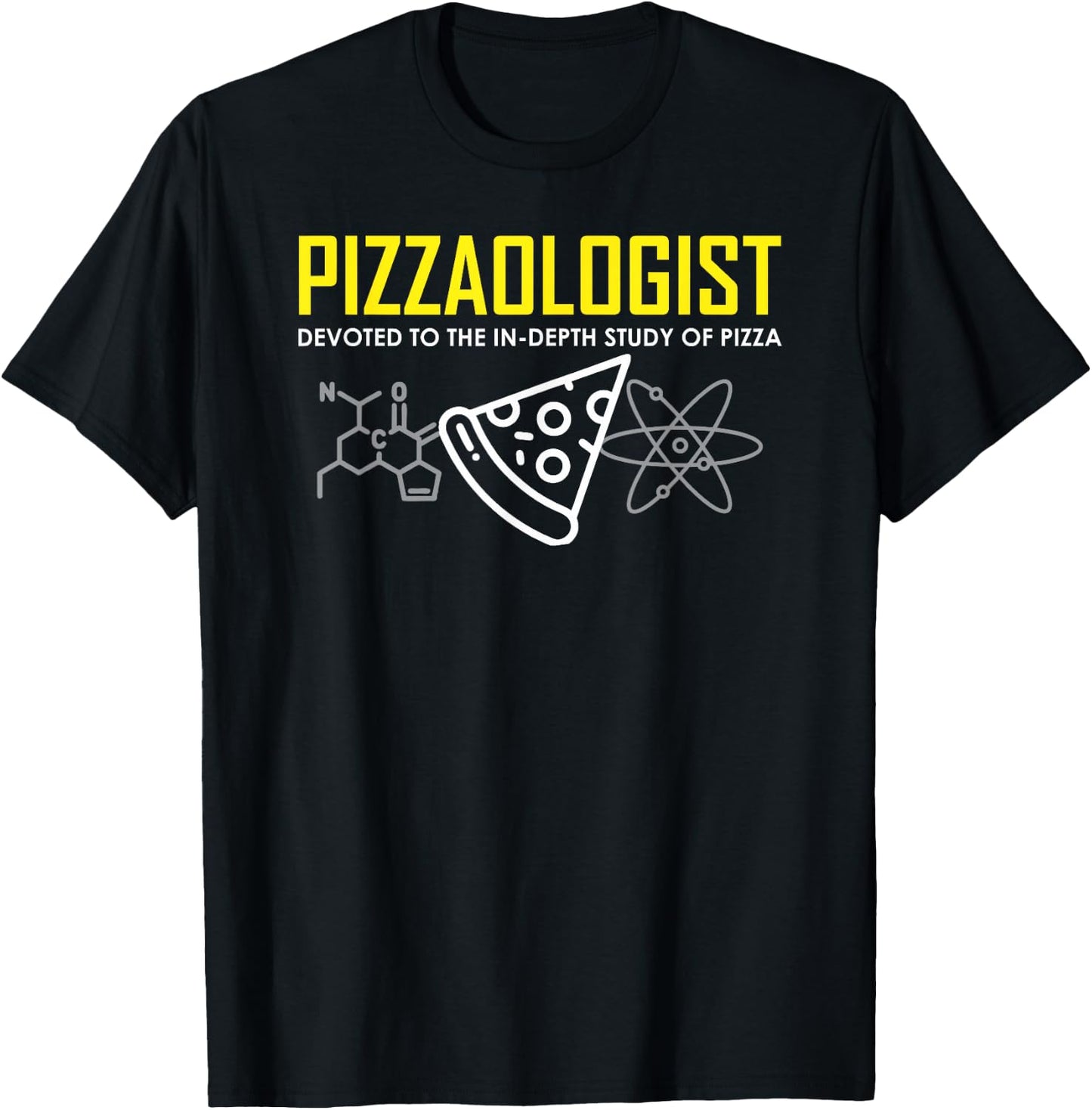 Pizzaologist study of pizza funny pizza for kids men women T-Shirt - T-Shirt | Black