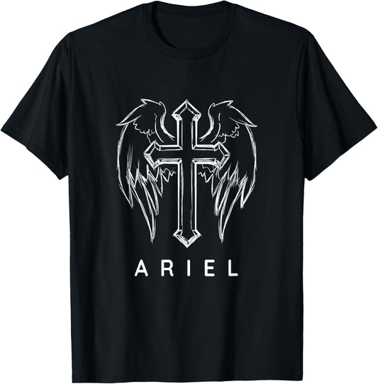 Ariel the Archangel Traditional Christians Catholic Prayer T-Shirt - T-Shirt | Black