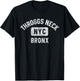 Throggs Neck Bronx NYC Gym Style Distressed White Print T-Shirt - T-Shirt | Black