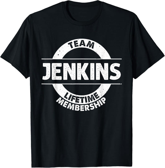 JENKINS Gift Funny Surname Family Tree Birthday Reunion Idea T-Shirt - T-Shirt | Black