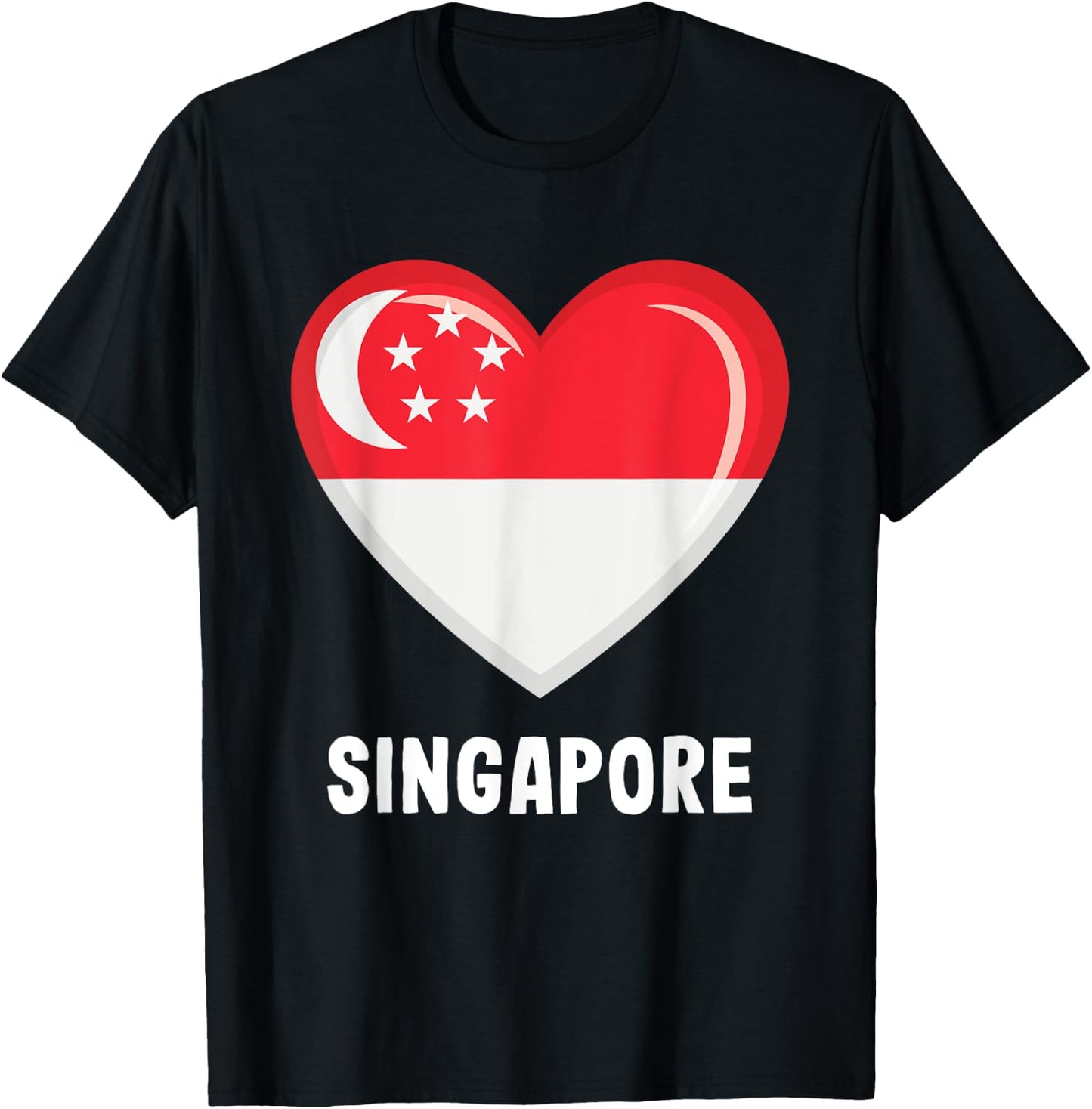Singapore Singapore Flag T-Shirt - T-Shirt | Black