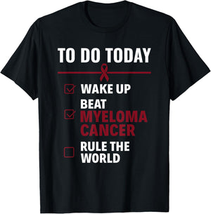Rule The World Multiple Myeloma Cancer Awareness T-Shirt - T-Shirt | Black