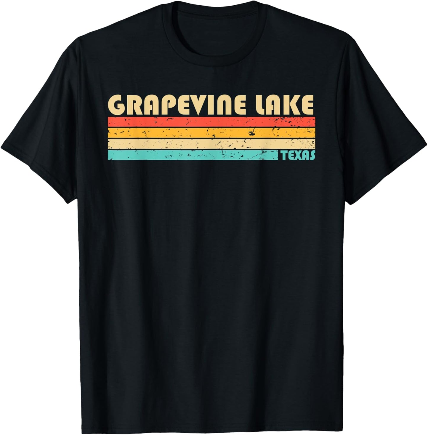 GRAPEVINE LAKE TEXAS Funny Fishing Camping Summer T-Shirt - T-Shirt | Black