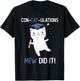 Class of 2025 Graduate Mew Did It Cat Lover Graduation Cats Men Women Kids T-Shirt - T-Shirt | Black