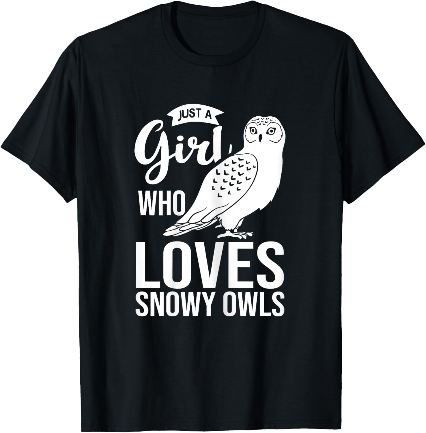Snowy Owl Bird Animal T-Shirt - T-Shirt | Black