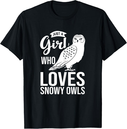 Snowy Owl Bird Animal T-Shirt - T-Shirt | Black