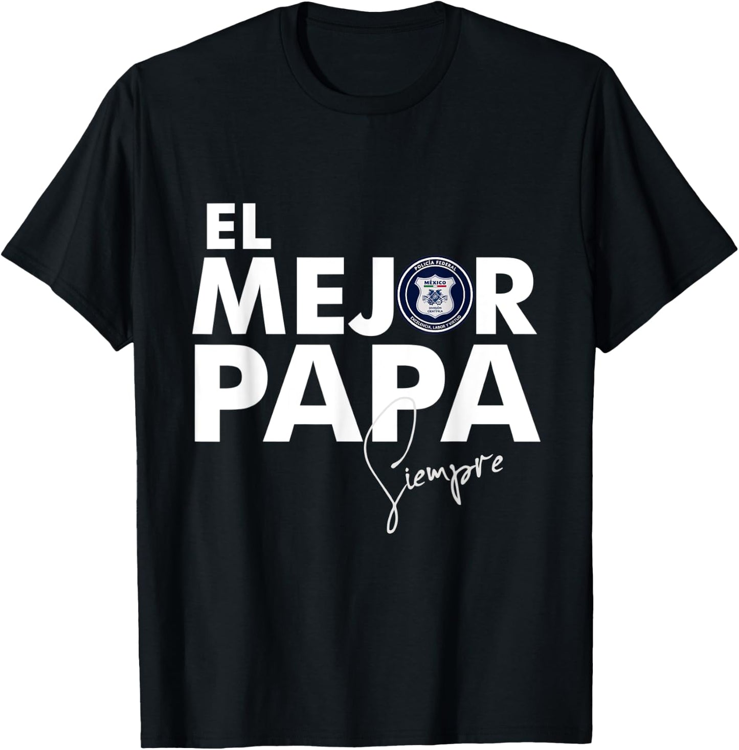 Policia Federal Mexico Police T-Shirt - T-Shirt | Black