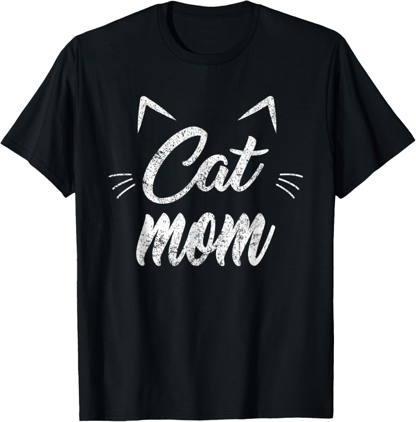 Funny Vintage Best Cat Mom Ever Cat Mother's day T-Shirt - T-Shirt | Black