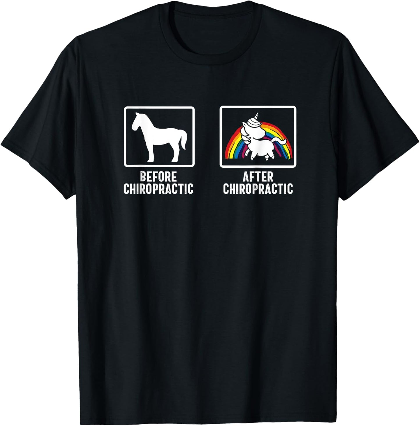 Chiropractor Unicorn Chiropractic Assistant Therapy T-Shirt - T-Shirt | Black