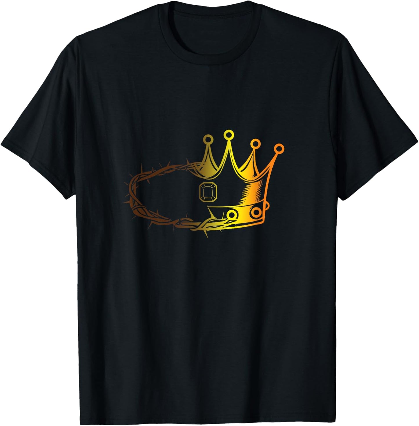 God Follower Catholic Christian Biblical Jesus Thorn Crown T-Shirt - T-Shirt | Black