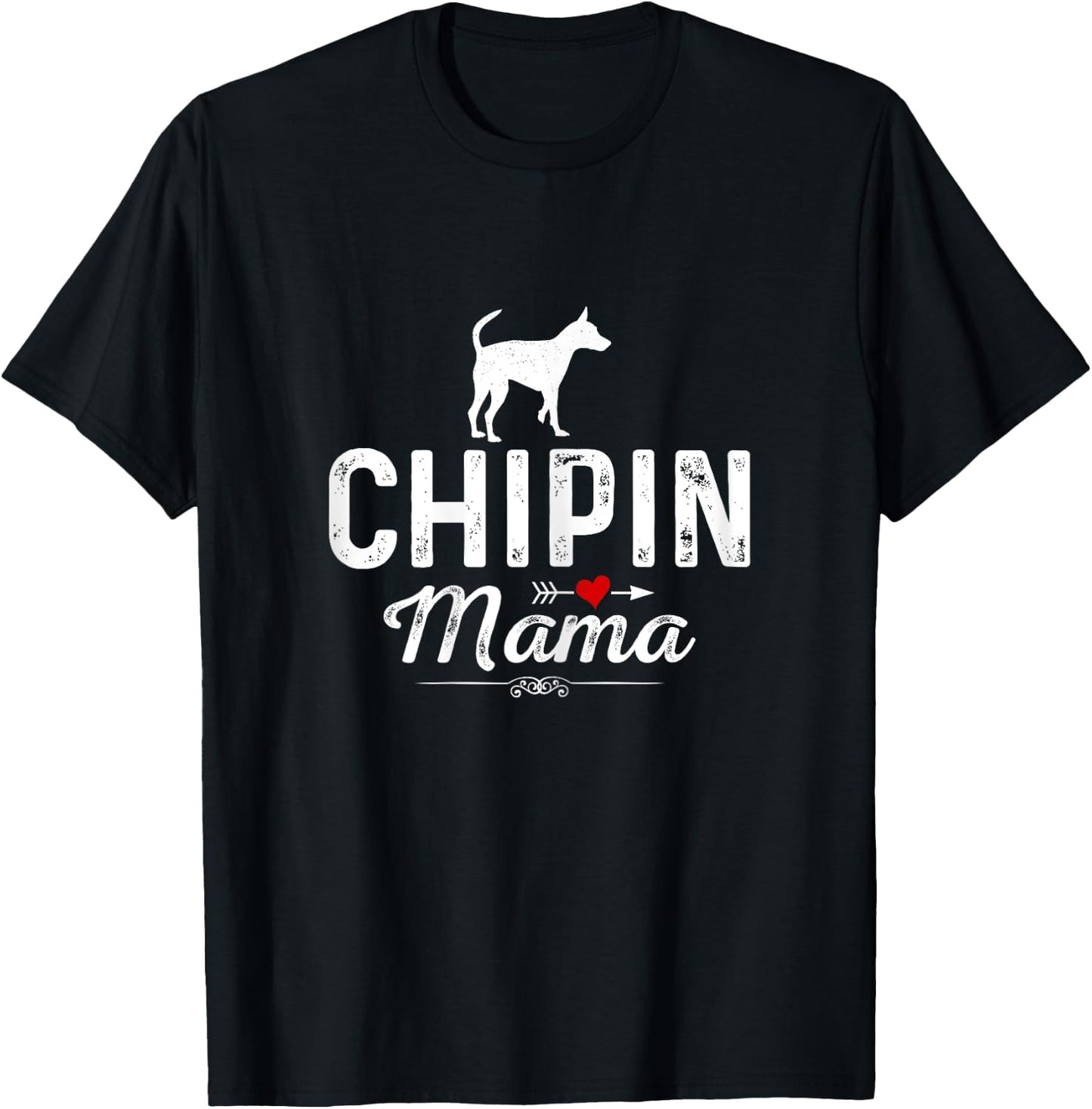 Chipin Mama funny Dog Mama Best Pet owner Chipin Mom Women T-Shirt - T-Shirt | Black