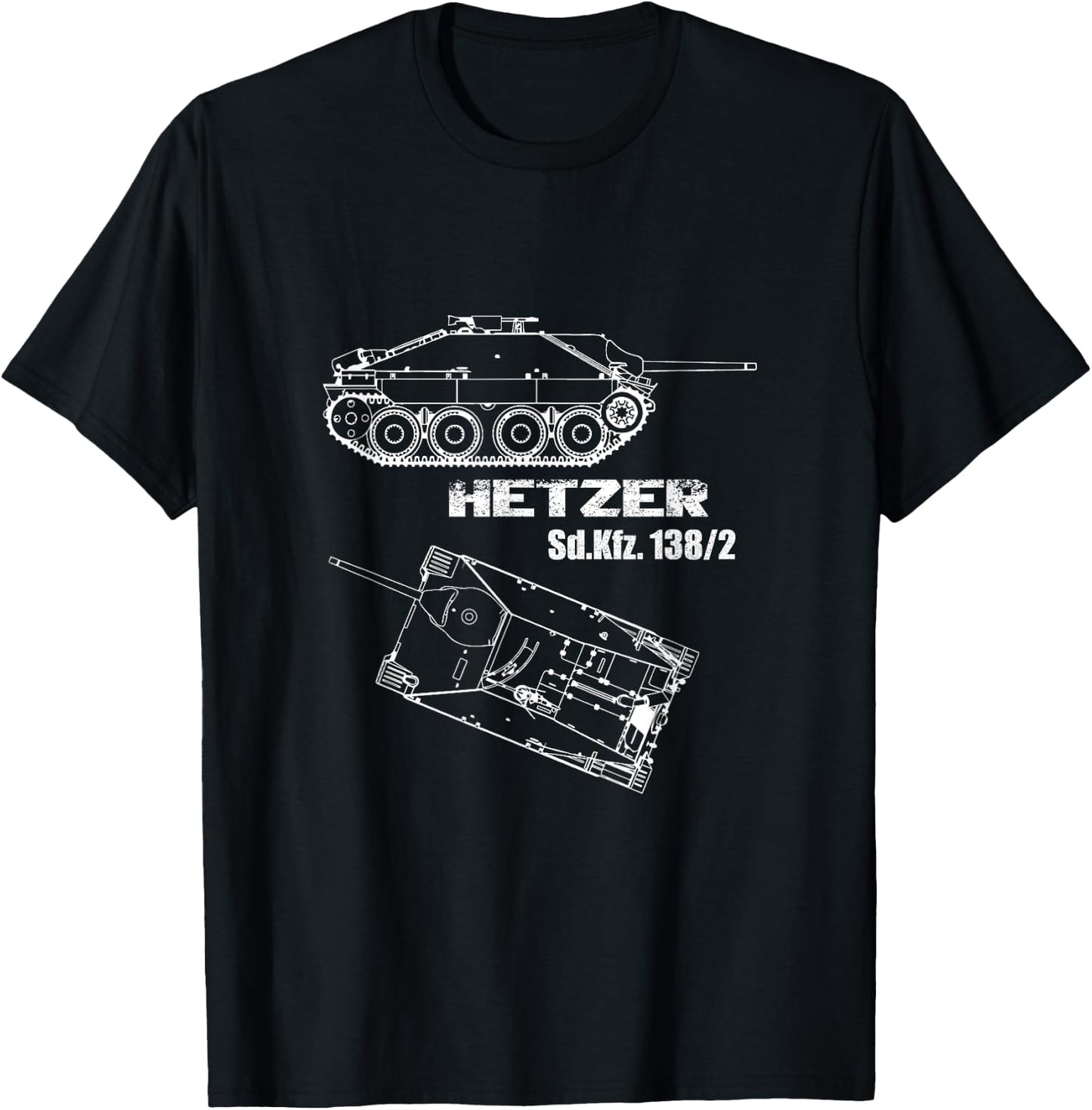 Tank destroyer Hetzer Sd.Kfz. 138/2 German Wehrmacht WW 2 T-Shirt - T-Shirt | Black