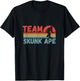Funny Bigfoot Shirt Team Skunk Ape T-Shirt - T-Shirt | Black