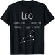 Vintage Distressed Leo Symbol Zodiac Sign Birthday Gift T-Shirt - T-Shirt | Black