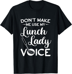 Lunch Lady Outift Cafeteria Worker Cafeteria Lady T-Shirt - T-Shirt | Black