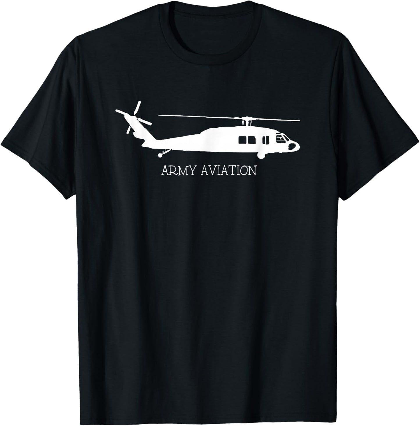 United States Army Military Aviation Blackhawk T-Shirt - T-Shirt | Black