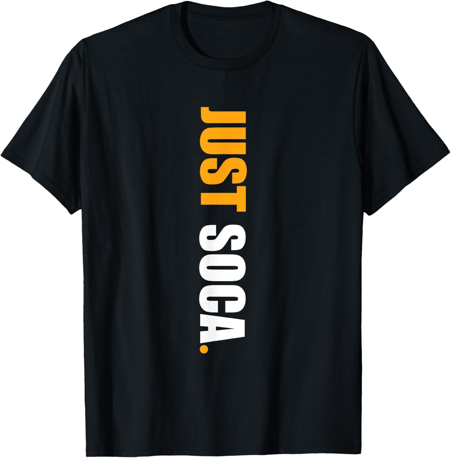Just Soca - Vertical Solid Print T-Shirt - T-Shirt | Black