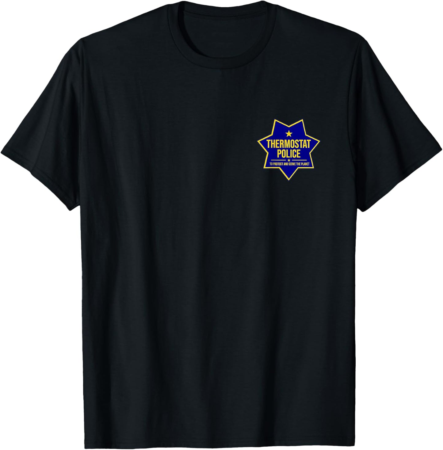 Thermostat Police Badge T-Shirt - T-Shirt | Black