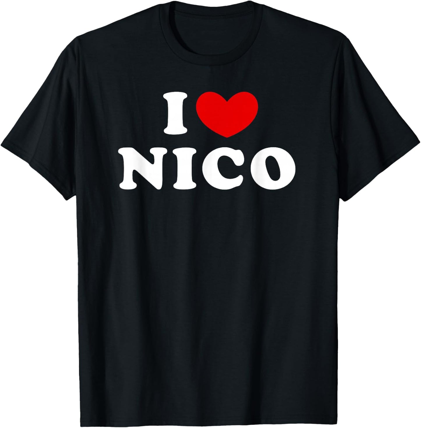 I Love Nico, I Love Nico T-Shirt - T-Shirt | Black