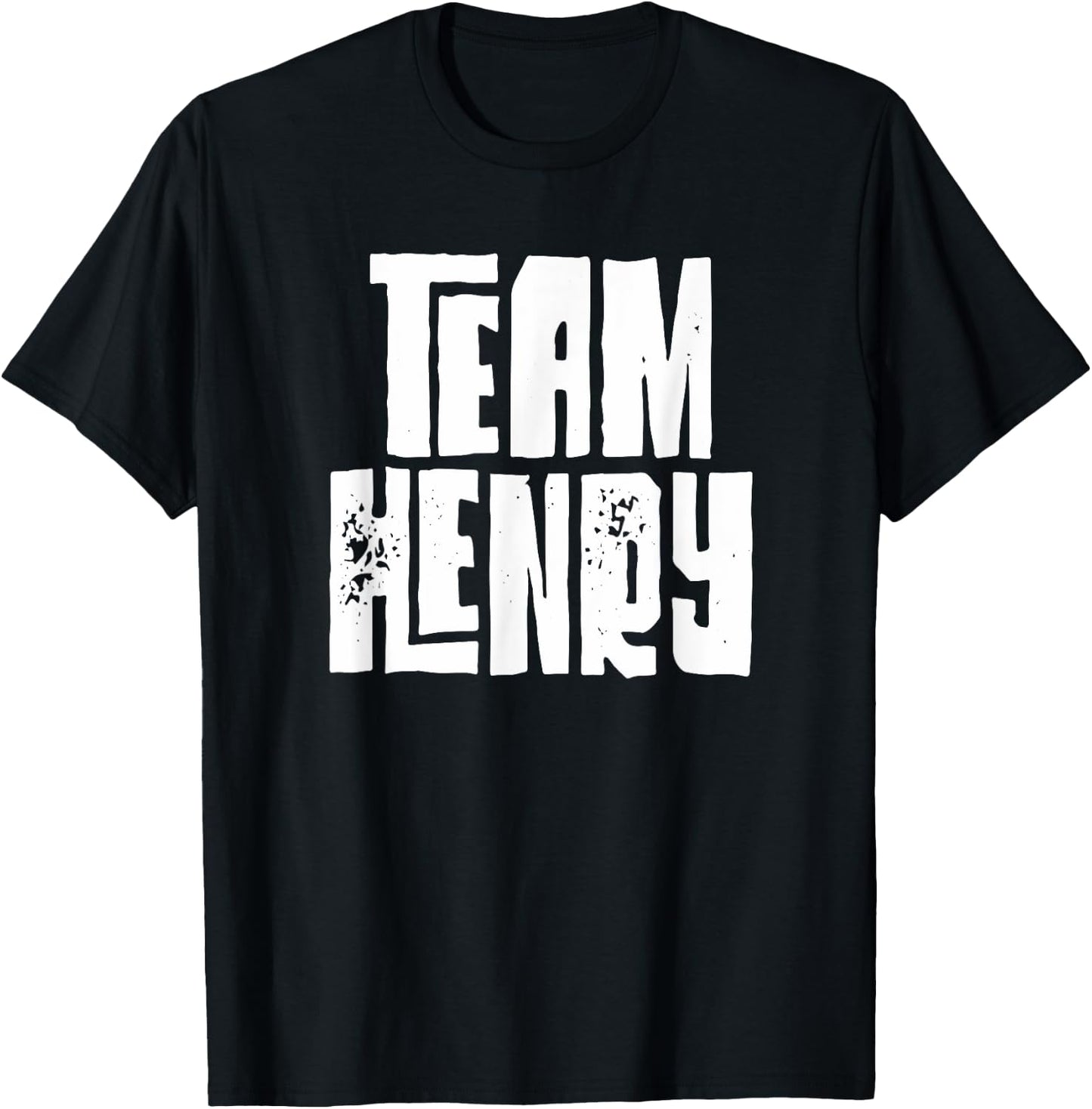 Team Henry Son Dad Mom Husband Grandson Sports Group Name T-Shirt - T-Shirt | Black