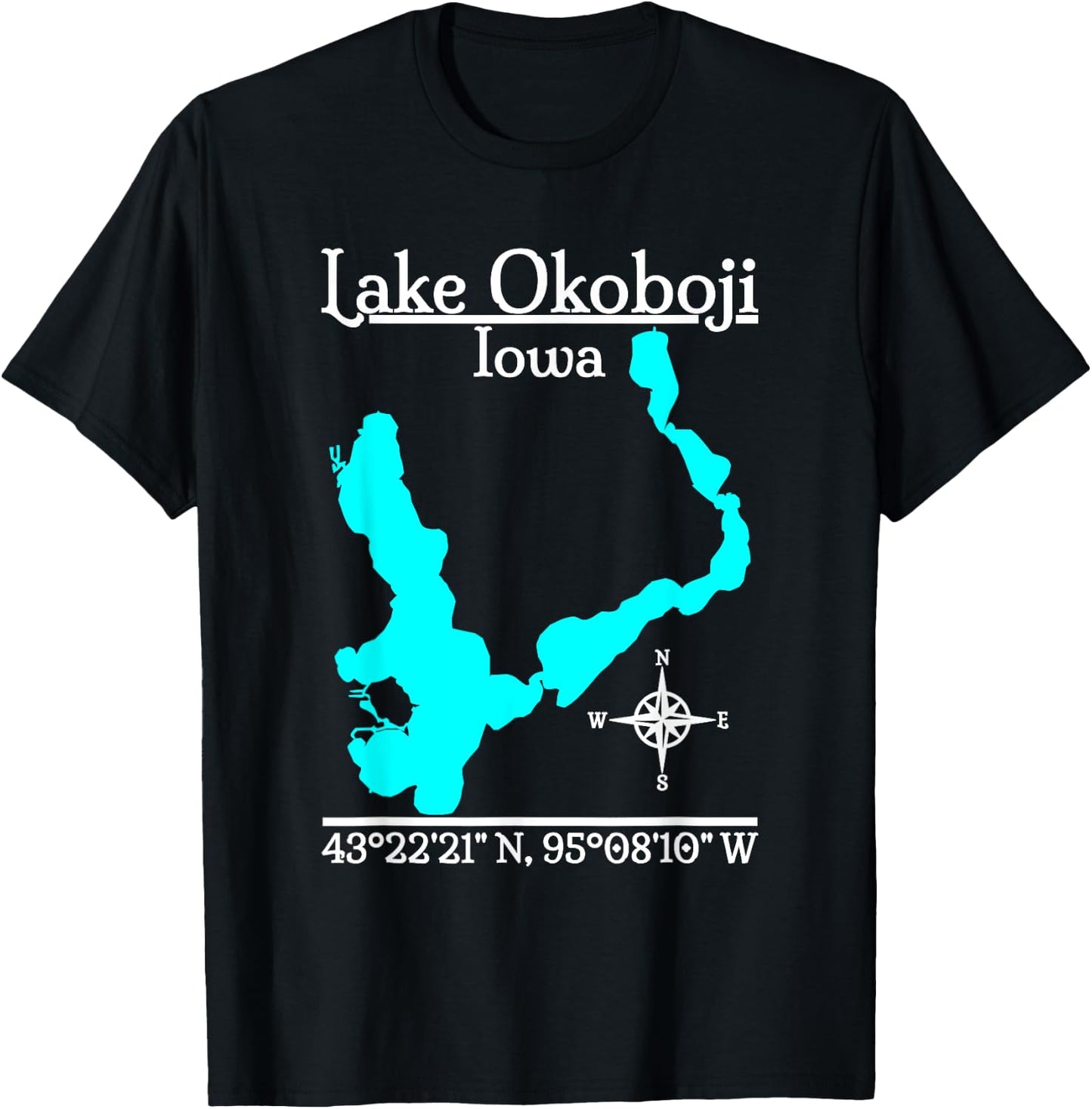 Lake Okoboji - Iowa T-Shirt - T-Shirt | Black