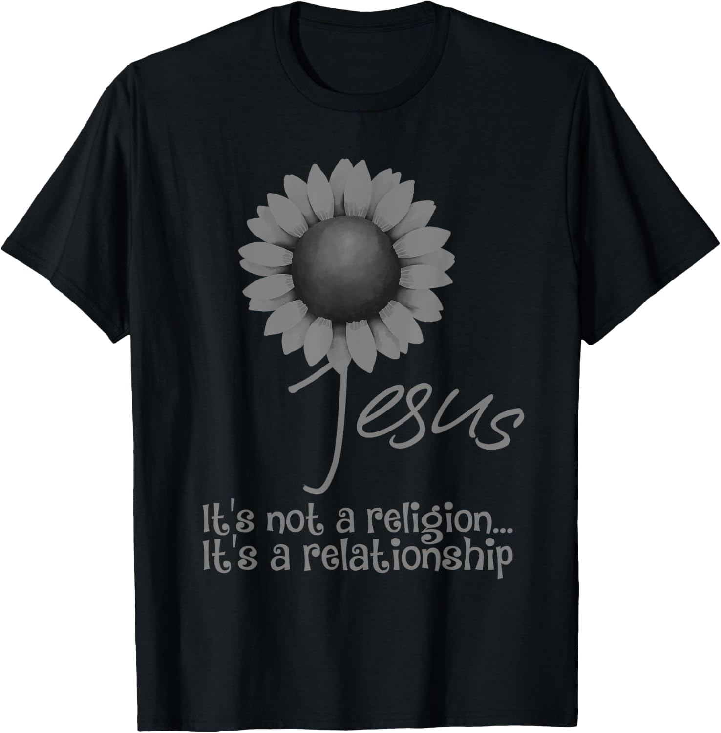 Jesus It's Not A Religion It's A Relationship Gift Men Women T-Shirt - T-Shirt | Black